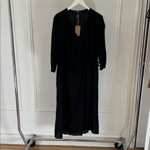 A.P.C. Elegant Black Midi Dress